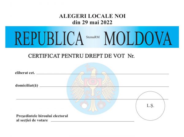 Certificat drept de vot